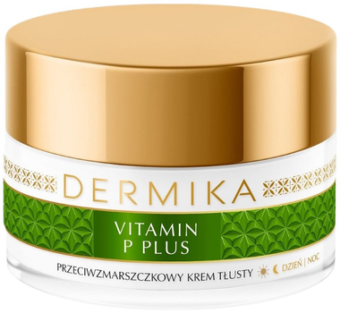 Крем для обличчя Dermika Vitamin P Plus гіпоалергенний денний та нічний для жирної шкіри 50 мл (5902046769383)
