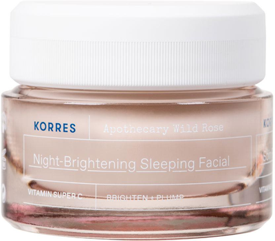 Крем для обличчя Korres Apothecary Wild Rose Night-Brightening Sleeping Facial 40 мл (5203069106620)