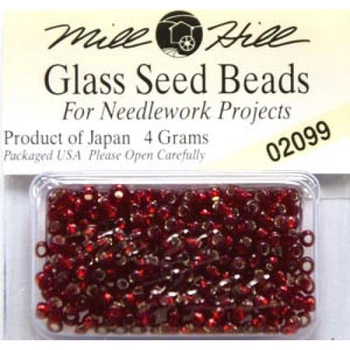 Бісер для вишивки Mill Hill Glass Seed Beads Рубін (02099)