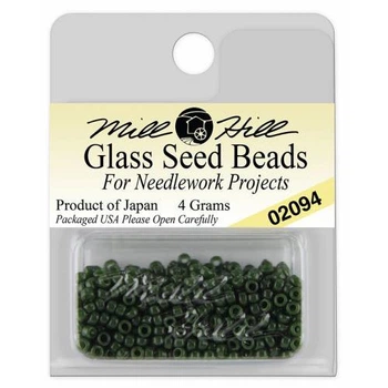 Бісер для вишивки Mill Hill Glass Seed Beads Непрозорий мох (02094)