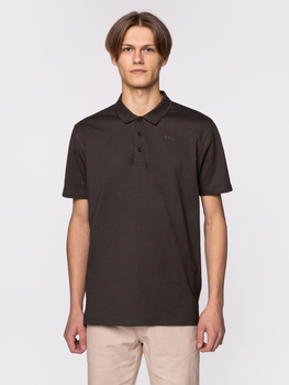 Koszulka polo męska Lee Cooper ALAN-7124 2XL Ciemnobrązowa (5904347392123)