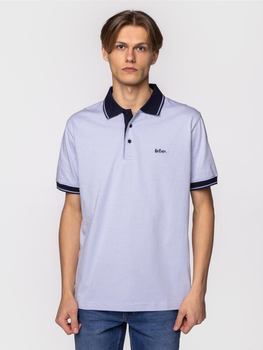 Koszulka polo męska Lee Cooper AXEL-4142 S Błękitna (5904347393243)