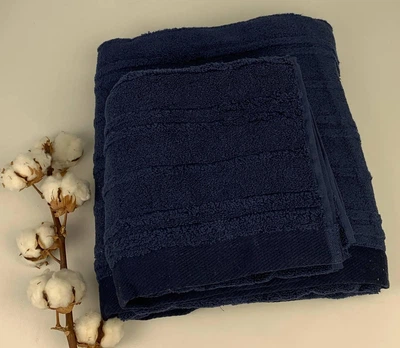 Набір рушників Pupilla 2шт Microcotton Cevher Dark Blue