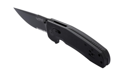 Ніж складаний SOG TAC XR (Partially Serrated) Чорний