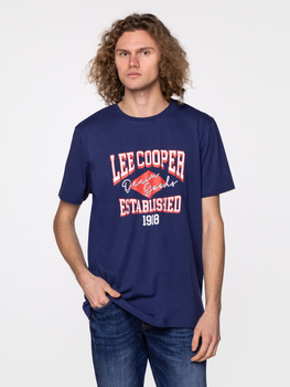 Koszulka męska bawełniana Lee Cooper BRAND5-5010 L Niebieska (5904347395841)