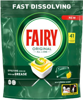 Капсули для посудомийних машин Fairy Original All In One Лимон 41 шт (8700216237239)