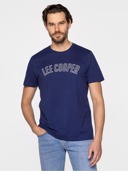 Koszulka męska bawełniana Lee Cooper COLLEGE-2400 XL Niebieska (5904347395612)