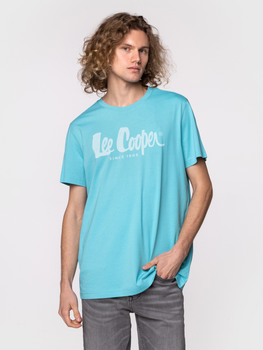 Koszulka męska bawełniana Lee Cooper HERO7 FADE-1010 L Błękitna (5904347388157)