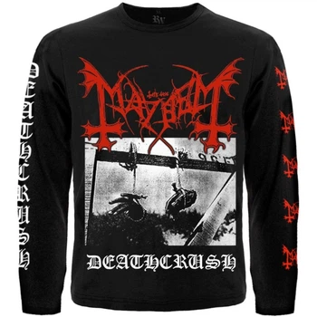 Футболка з довгим рукавом Rockway Mayhem "Deathcrush" (з друком на рукавах) Чорний, Розмір XXL