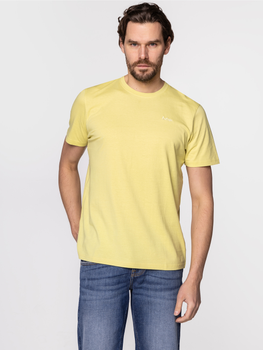 Koszulka męska bawełniana Lee Cooper OBUTCH-875 2XL Żółta (5904347395100)