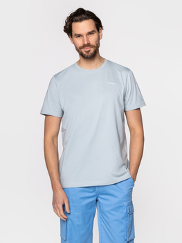 Koszulka męska bawełniana Lee Cooper OBUTCH-875 S Szaro-niebieska (5904347395209)