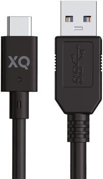 Kabel Xqisit NP USB Type-C - USB Type-A 1 m Black (4029948221496)