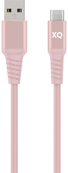 Kabel Xqisit Charge & Sync USB Type-A - USB Type-C 2 m Pink (4029948083636)
