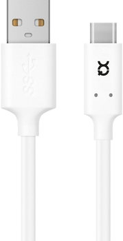 Kabel Xqisit Charge & Sync USB Type-A - USB Type-C 3.1 1 m White (4029948041292)