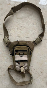 Тактическая поясная сумка-кобура койот