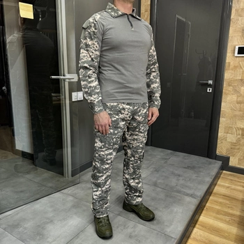 Армейская Кофта Убакс, пиксель НАТО, коттон (хлопок), размер XL, Combat, тактическая рубашка Убакс