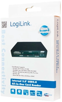 Czytnik kart wewnętrzny Logilink CR0012 USB2.0 All in One