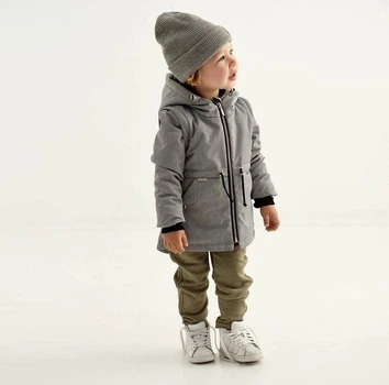 Парка Серая DINO Decoza Moms (parka7480-O045-pl016-SHP) 74-80 см