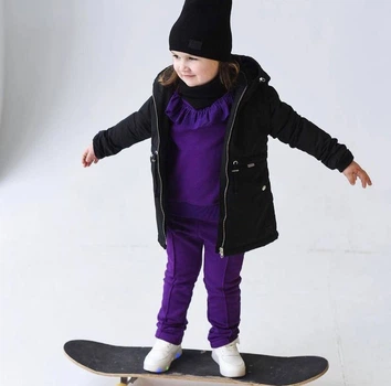 Парка черная BLACK ANGEL silver Decoza Moms (parka104110-O072-pl016KRS) 104-110 см