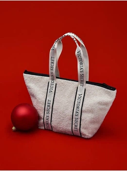 Сумка Victoria's Secret Cozy Plush Tote bags White плюшевая