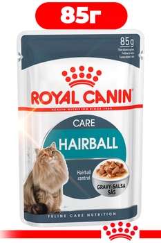 Влажный корм для кошек Royal Canin Hairball Care для котов выведение шерсти 85г