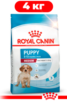 Сухой корм Royal Canin Medium Puppy для собак средних размеров 4кг