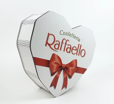 Коробка серце біла "Raffaello" велика