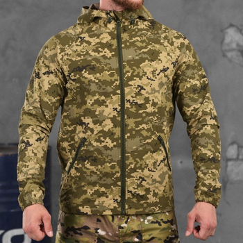 Чоловіча легка куртка з капюшоном Fuzz мембранна стрейч тканина піксель розмір M