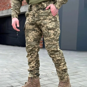 Легкі Чоловічі Штани з посиленими колінами піксель розмір 4XL