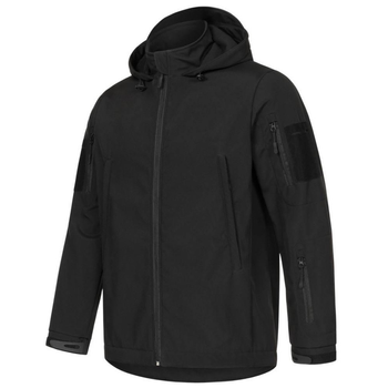 Чоловіча куртка з капюшоном G4 Softshell чорна розмір M