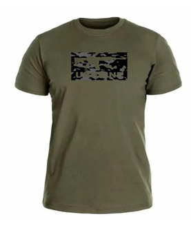 Військова футболка олива з принтом Розмір 48