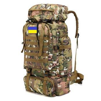 Рюкзак туристический для походов Tactic военный на 70 л камуфляж