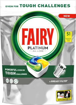 Капсули для посудомийних машин Fairy Platinum Лимон 51 шт (8700216236874)