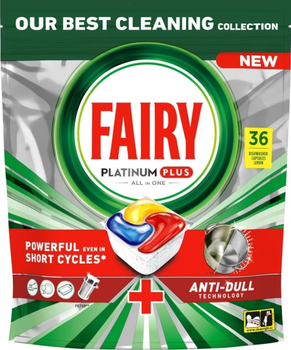 Капсули для посудомийних машин Fairy Platinum Plus Лимон 36 шт (8700216236232)