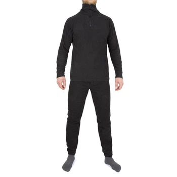 Термобелье флисовое с застёжкой-молнией 3XL Black
