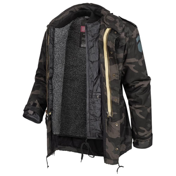 Куртка со съемной подкладкой SURPLUS REGIMENT M 65 JACKET 2XL Washed black camo