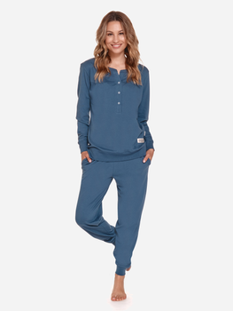 Піжама (кофта + штани) жіноча бавовняна Doctor Nap PM.4349 XXL Темно-синя (5902701173340)