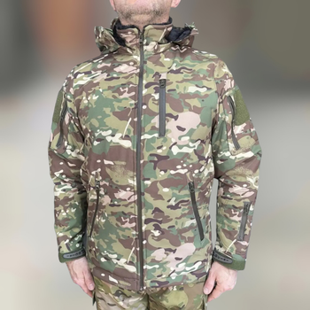 Куртка тактическая зимняя Softshell, Special, Мультикам, размер XL, на подкладке из искусственного меха
