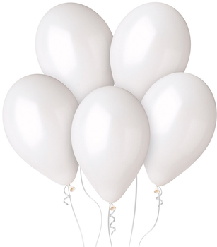 Balony Godan Metallic Pearl White 100 szt (8021886112917)