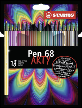 Zestaw flamastrów Stabilo Pen 68 Brush Arty 18 szt (4006381547024)