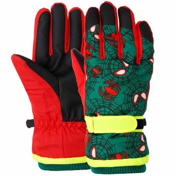 Рукавички гірськолижні дитячі Zelart Snow Gloves 2319 ML (5-8 років) Deep Green-Red