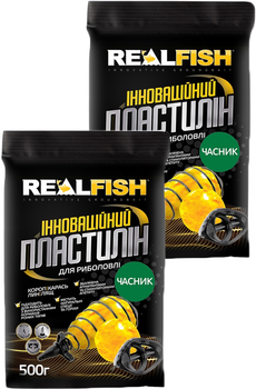 Пластилін Real Fish Часник 0.5 кг 2 упаковки (4820026881317)