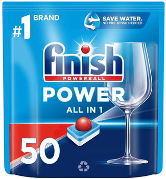 Капсули для посудомийної машини Finish Power All in 1 Regular 50 шт (5908252011544)