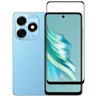 Защитное стекло LUX для Tecno Spark 20 (KJ5n) полная проклейка черный