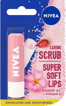 Скраб-бальзам для губ Nivea з олією шипшини 5.5 мл (4006000002170)