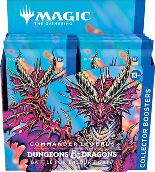 Набір аксесуарів для настільної гри Wizards of Coast Magic the Gathering Commander Legends Battle for Baldur's Gate Collector Booster Box 12 шт (0195166181714)