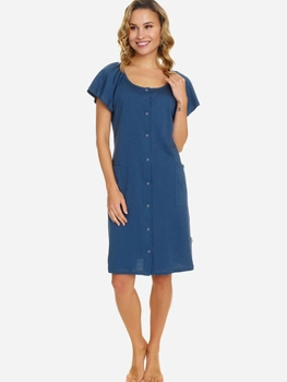 Нічна сорочка жіноча бавовняна Doctor Nap TCB.5359 M Темно-синя (5902701192778)
