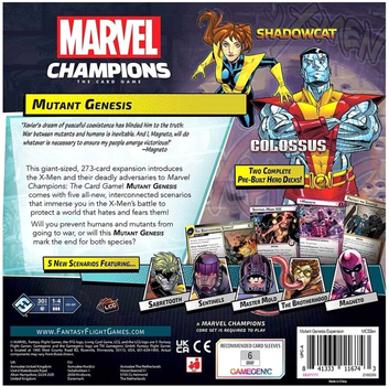 Додаток до настільної гри Marvel Champions Fantasy Flight Games: Mutant Genesis Expansion (0841333116743)