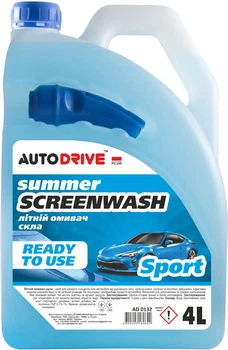Омивач скла літній Autodrive Summer Screen Wash Sport HDPE 4 л (AD0132)