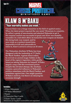 Zestaw figurek do złożenia i pomalowania Atomic Mass Games Marvel Crisis Protocol Klaw & MBaku 2 szt (0841333122713)